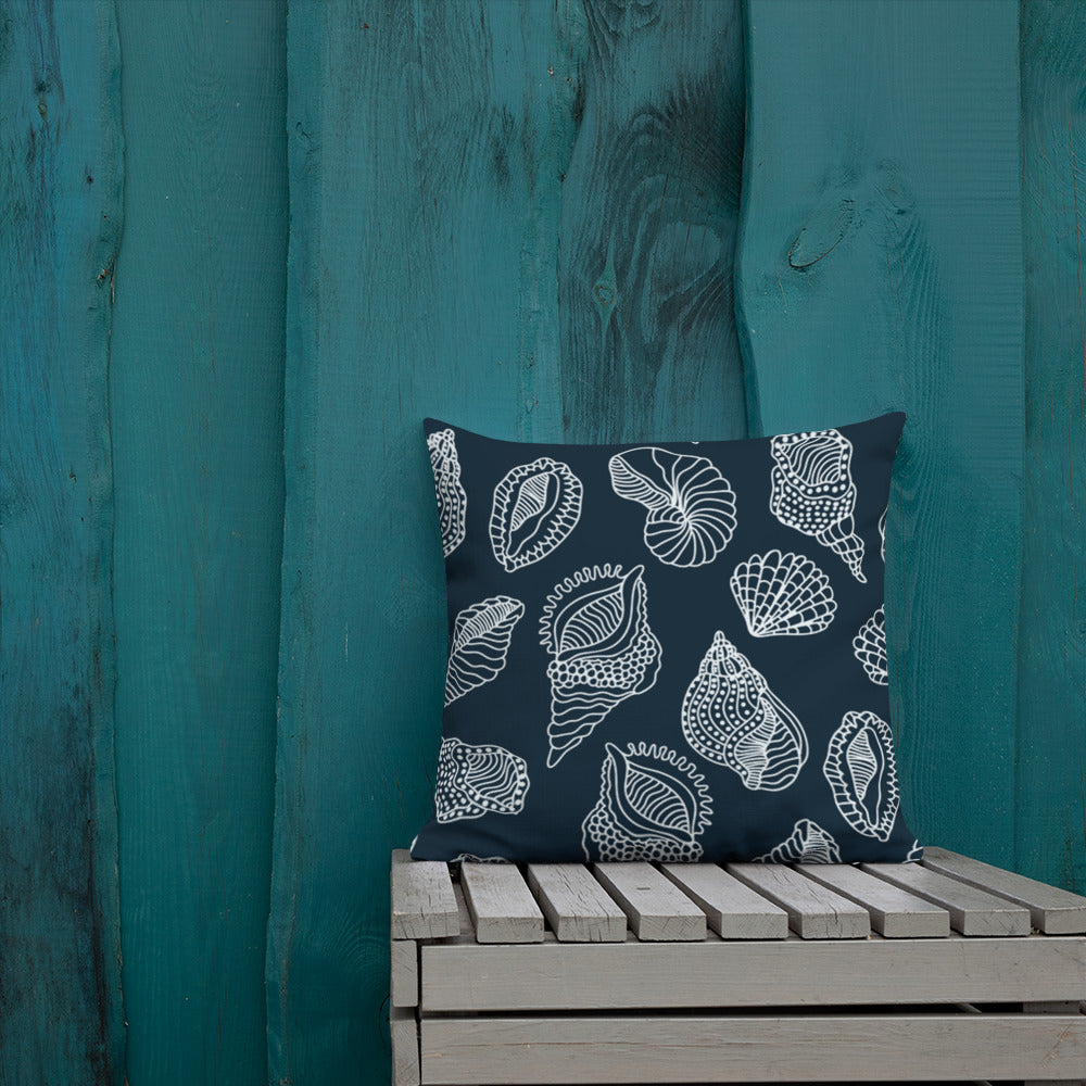 DOUBLE Blue Patterns Premium Pillow