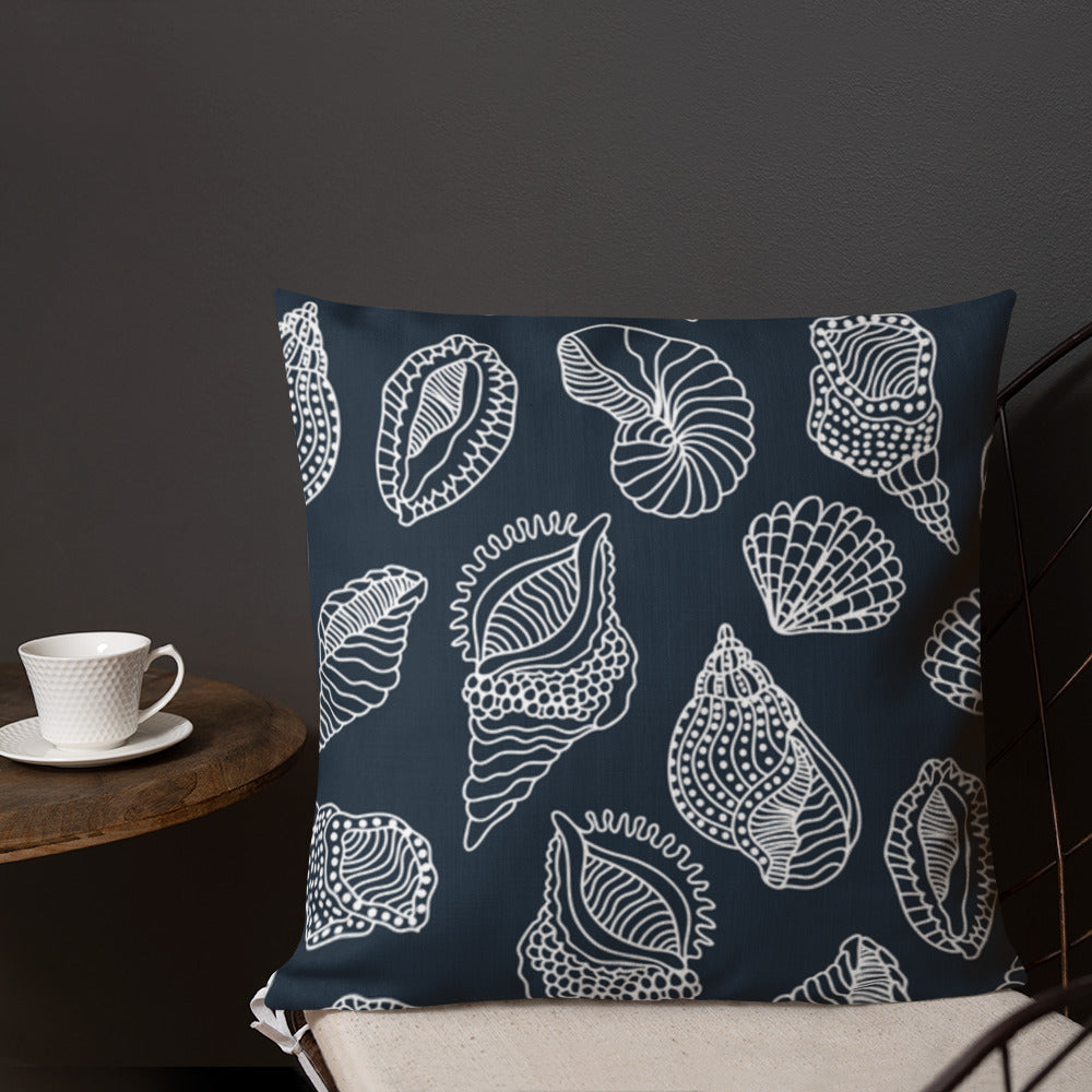 DOUBLE Blue Patterns Premium Pillow