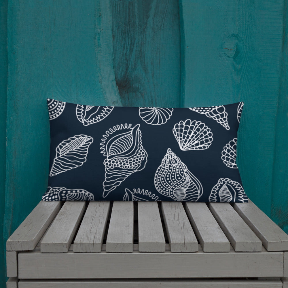 DOUBLE Blue Patterns Premium Pillow