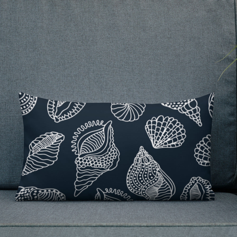 DOUBLE Blue Patterns Premium Pillow