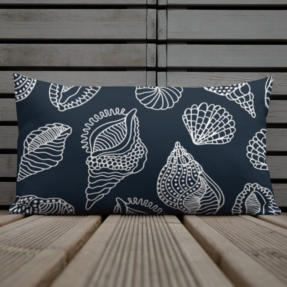 DOUBLE Blue Patterns Premium Pillow