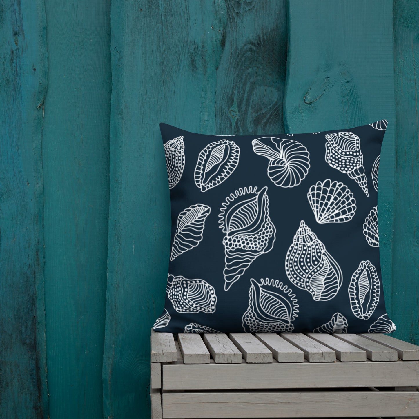 DOUBLE Blue Patterns Premium Pillow