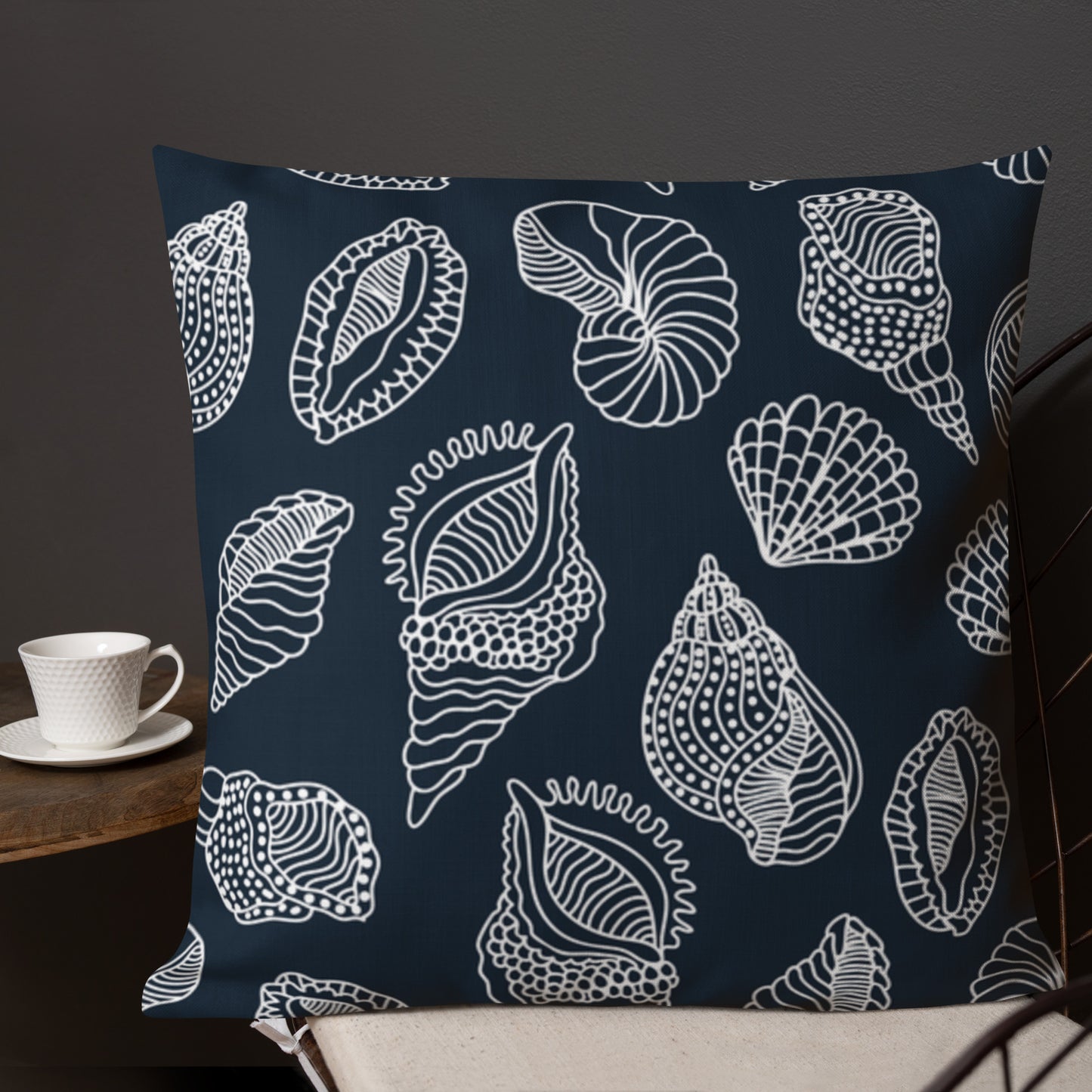 DOUBLE Blue Patterns Premium Pillow